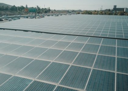 An array of solar panels in Belgrade
